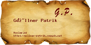 Göllner Patrik névjegykártya